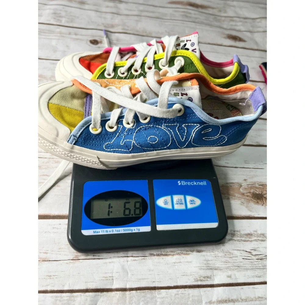 Adidas Nizza Pride Love Unites Multicolor Patchwork Low Top Sneakers Size 6.5